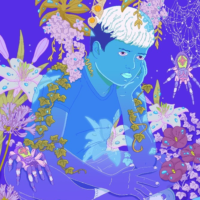 Illustration af tänkande person